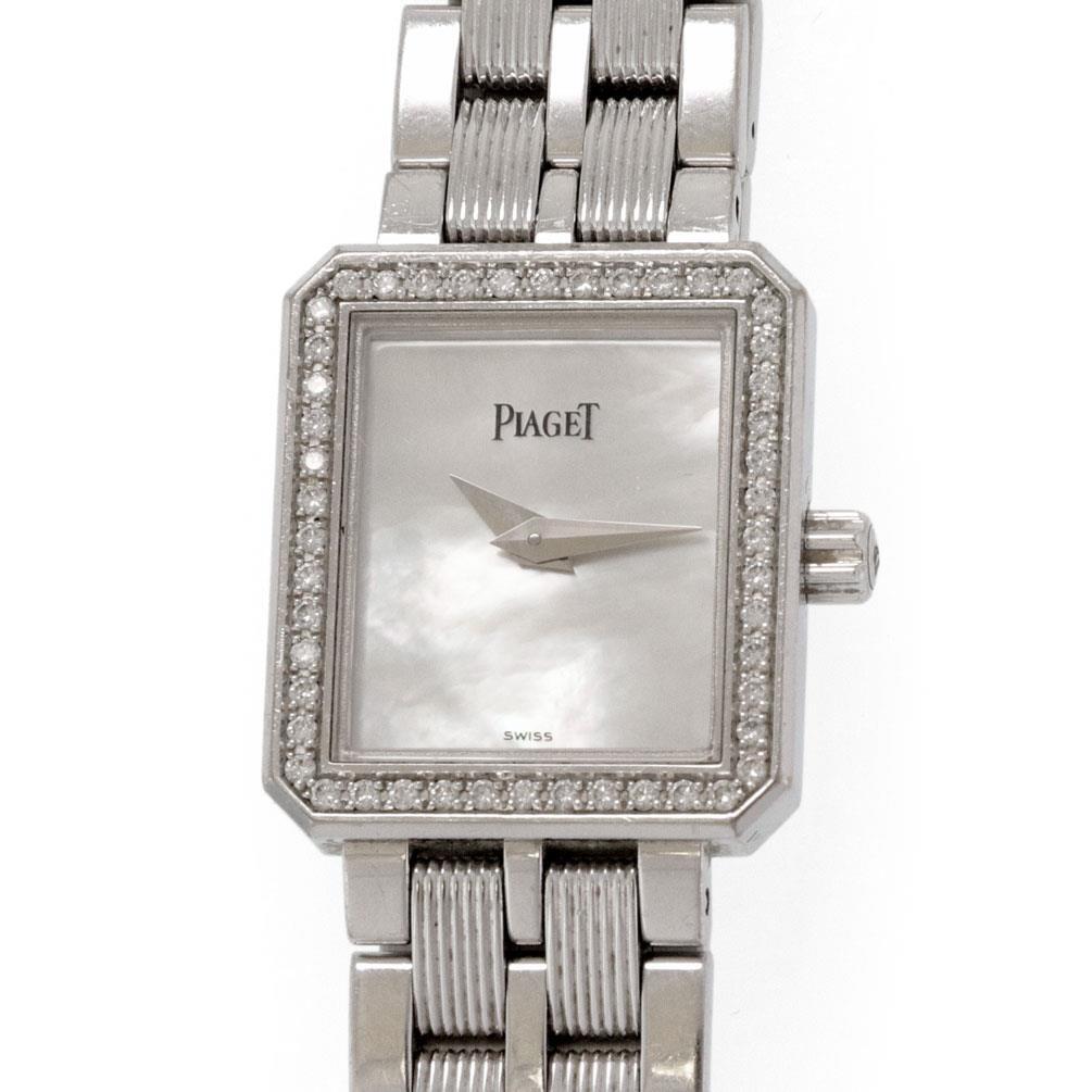 Piaget Protocole Diamond Bezel MOP Dial 18k Gold Ladies Watch