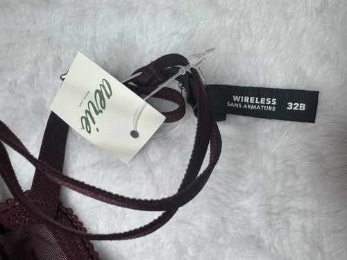 Aerie Real Power Wireless Push-Up Bra 32B Royal Berry - Picture 4 of 8