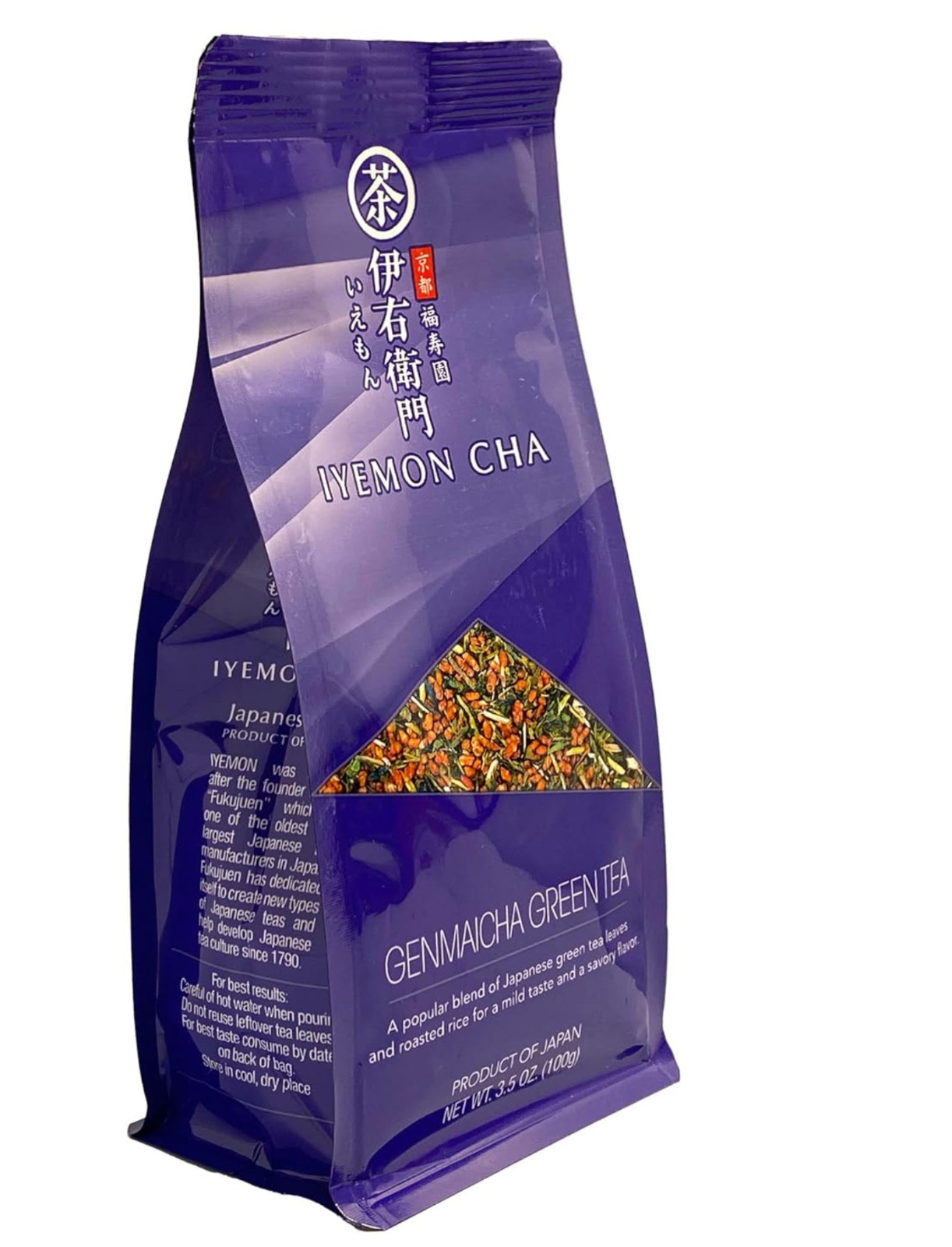 IYEMON Genmaicha 玄米茶 Green Tea 100g/3.5oz - Product of Japan