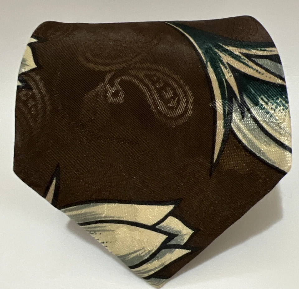 "Corbata vintage floral y cachemira Regency multicolor 58" x 3 1/2""" Foto 2 de 4