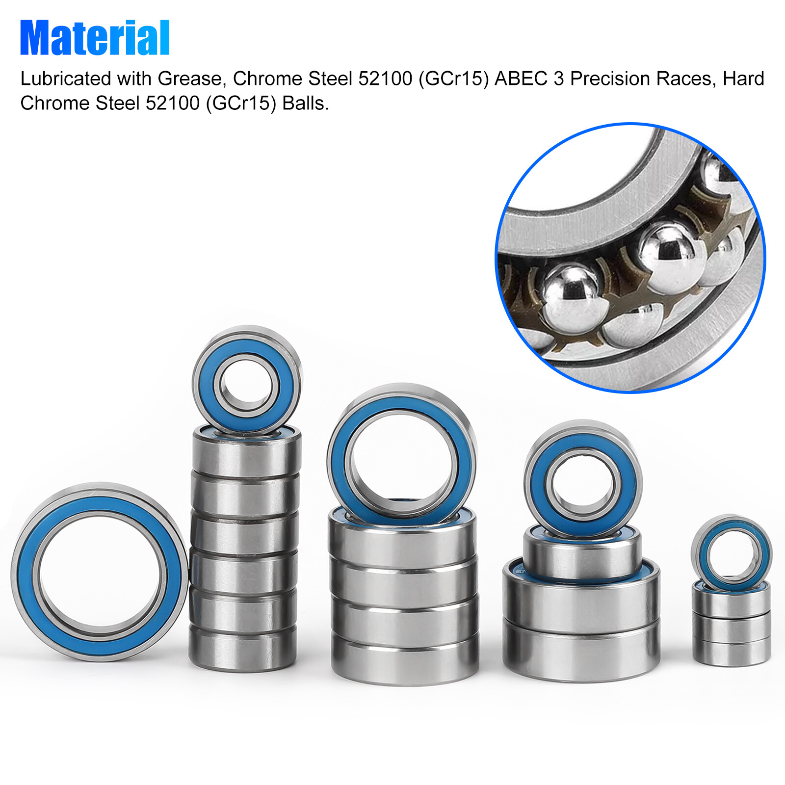 21Pcs RC Bearings Kit for Traxxas Slash 4x4 Rustler Stampede 4X4 VXL