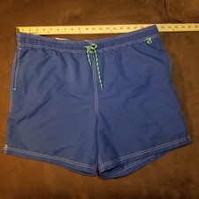LANDS END SWIM TRUNKS BOARD SHORTS LINED MENS XL 40-42 BLUE