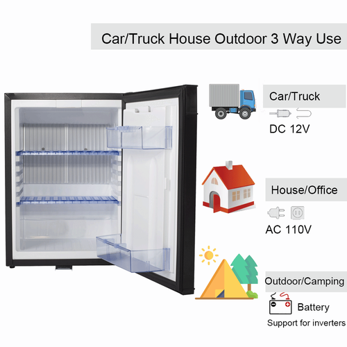 SMAD 12V Semi Truck Refrigerator Mini Fridge Freightliner Cascadia 1.4 CU.FT AC - Picture 6 of 8
