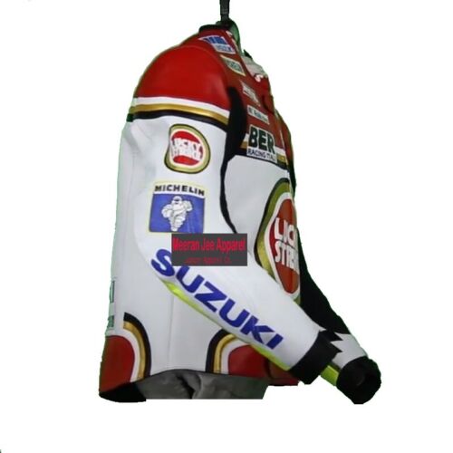 Suzuki Lucky Strike Jacket Kevin Schwantz 1993 Motorcycle Racing Leather Jacket - Picture 3 of 5