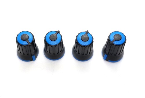 4 boutons de pot noir et bleu arbre en D pour 6 mm 270° DJ-TECH BEHRINGER SOUNDCRAFT - Photo 2/5