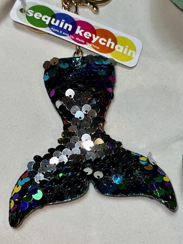 TY Beanie Boos CINDER 9" Purple & Green Dragon Glitter Eyes FREE Sequin Keychain - Picture 7 of 8