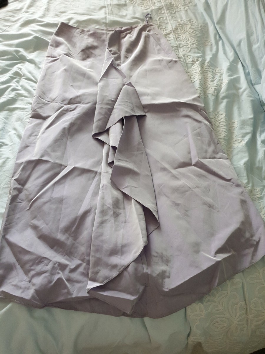 Jupe Longue De Soirée Femme Lilas DEBUT (Debenhams), Taille 14, Acetate, Détail Dos - Neuf Avec Défauts