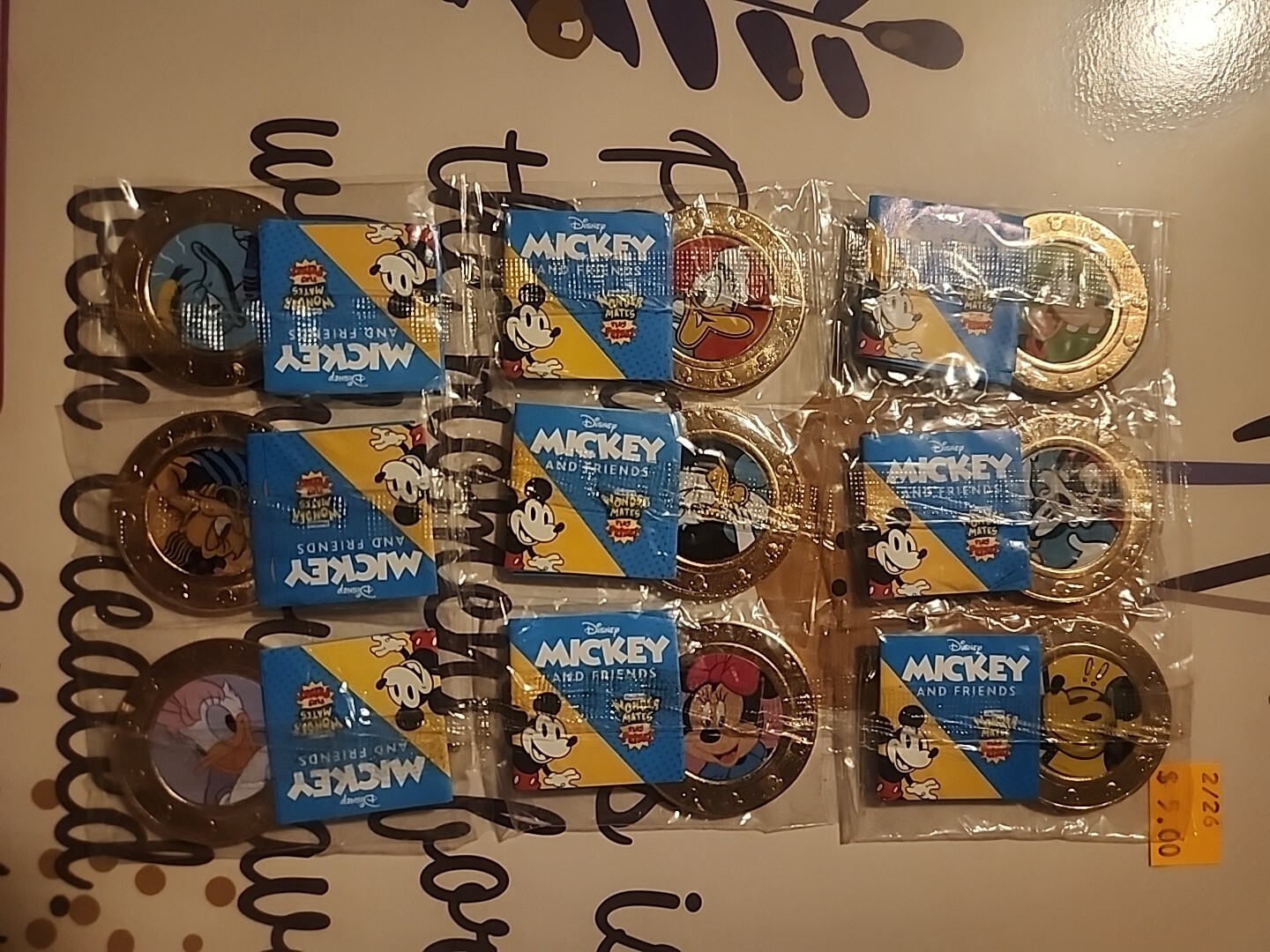 미키 마우스 원더 메이트 코인 핑크 미니 밀봉 레트로-Freehip.co.kr