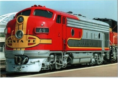 Santa Fe Eisenbahn Lok 49 Foto 4 x 6 Farbe Standort unbekannt