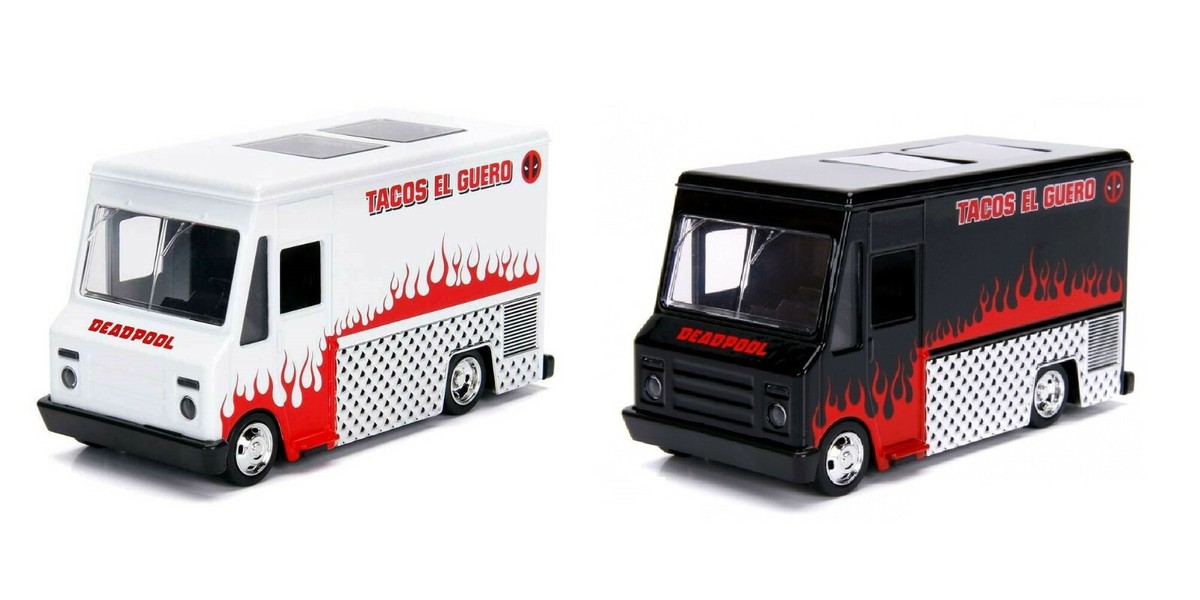DEADPOOL TACO TRUCK ミニカー　ホットウィール Marvel Deadpool Diecast Taco Truck Car, 1:24 Scale Vehicle