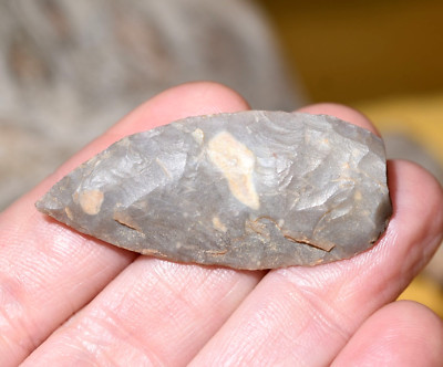 African Neolithic Stone Projectile Knapped Arrowhead Point Sahara Desert, Africa