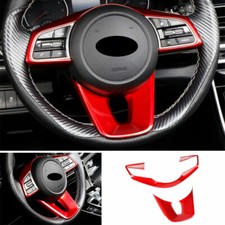 Car Steering Wheel Switch Cover Trim ABS Red 2PCS Fit For Kia Seltos 2020-2022