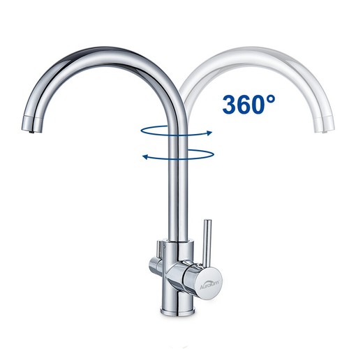 Küchenarmatur 3 Wege Wasserhahn mit Osmoseanlage Wasserfilter Trinkwasserhahn DE - Bild 6 von 37
