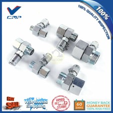 6Pcs ORFS Hydraulic Swivel Run Tees Excavator Test Coupling Set Tee Connector