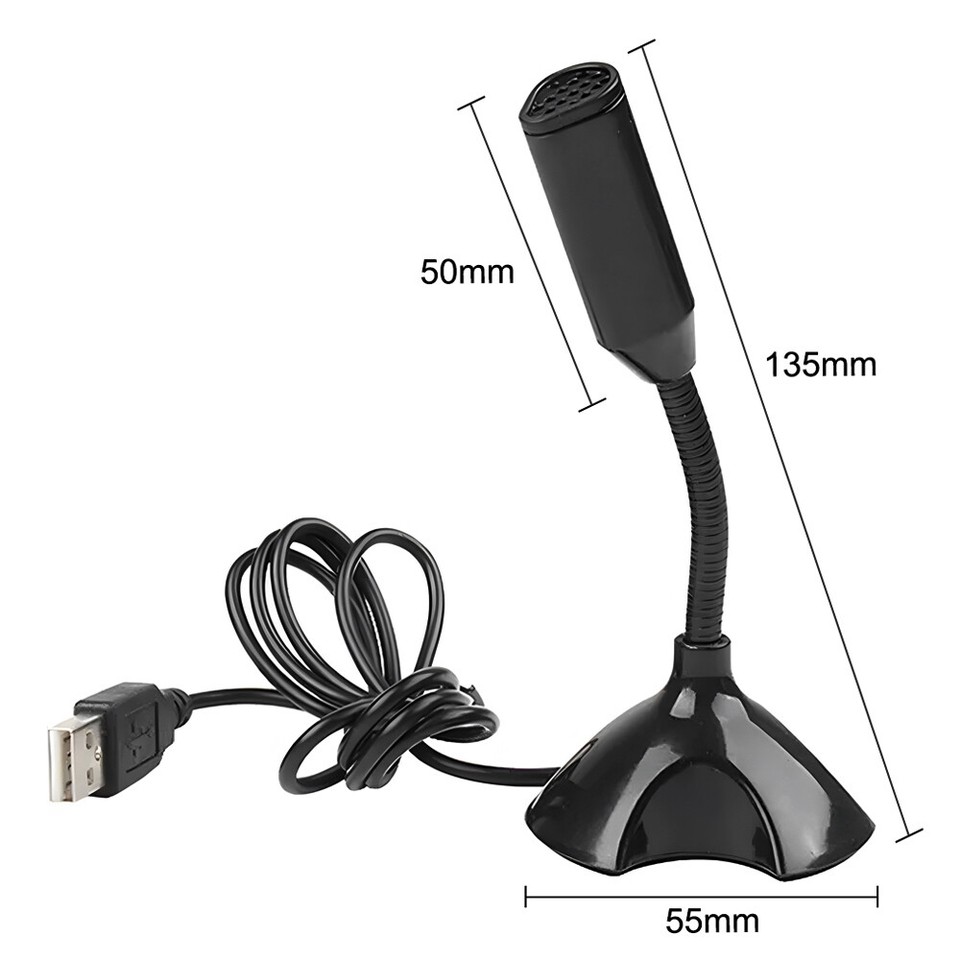 2PC USB Microphone Computer Mic for Desktop Laptop Notebook Voice Chat