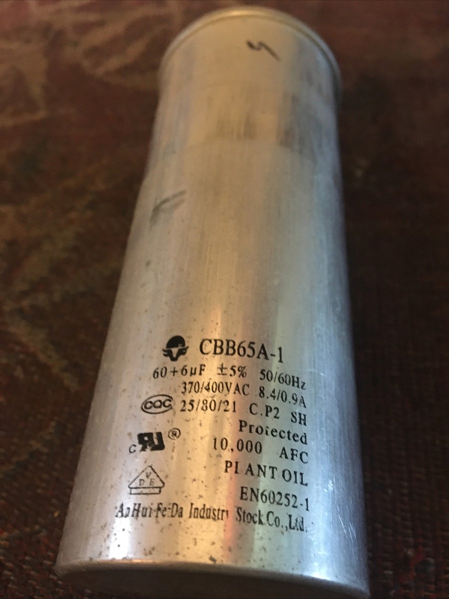 CBB65A-1 60+6 370/400 VAC Dual Run Capacitor for Friedrich