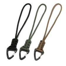 3Pcs Paracord Survival Keychain Lanyard Key Ring Triangle Buckle Keychains Acc