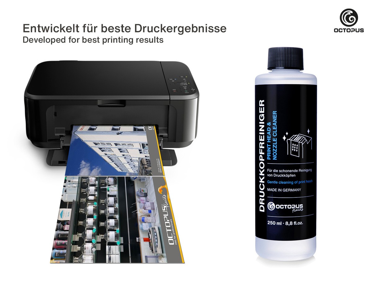 250 ml Düsenreiniger, Druckkopfreiniger passt f. HP Canon Epson 