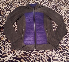 Size Small Fuda Activewear Jacket Zip-Up With Puffer Center Blue  Grey