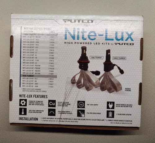 A pair Putco 270H13 Nite-Lux Fanless H13 Dual Filament LED Headlight Bulbs - Picture 5 of 6