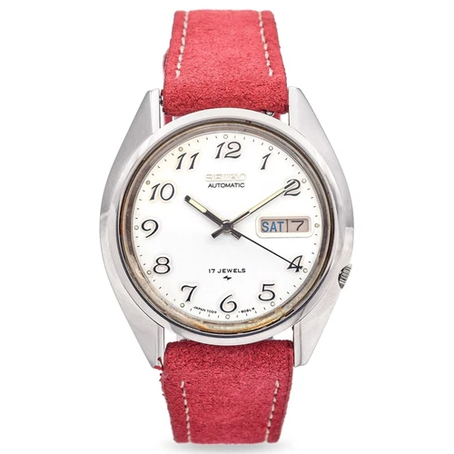 Vintage Seiko 7009-8279-P Stainless Steel Men's Day Date Automatic Watch