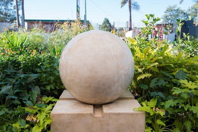 Outdoor Garden Patio Water Feature Urban Sphere Round Ball ...