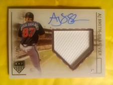 AJ Smith Shawver 2023 Panini America’s Pastime Rookie Jersey Patch Auto #50/75