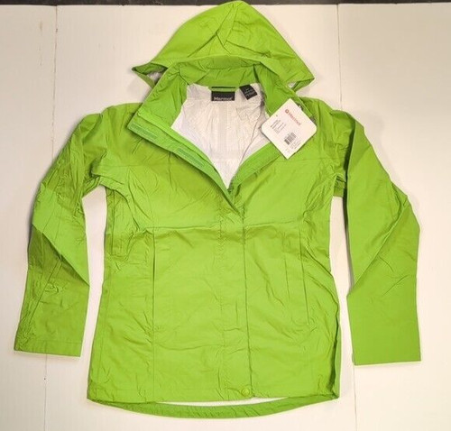 MARMOT Precip Womens S Rain Parka/Jacket/Coat/Shell Green Envy NEW