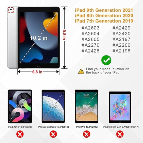 Custodia antiurto integrata per bambini iPad per bambini protezione schermo 10,2" 7/8/9 generazione - Foto 20 di 45