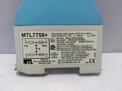 MTL 7758+ Shunt-diode Safety Barrier