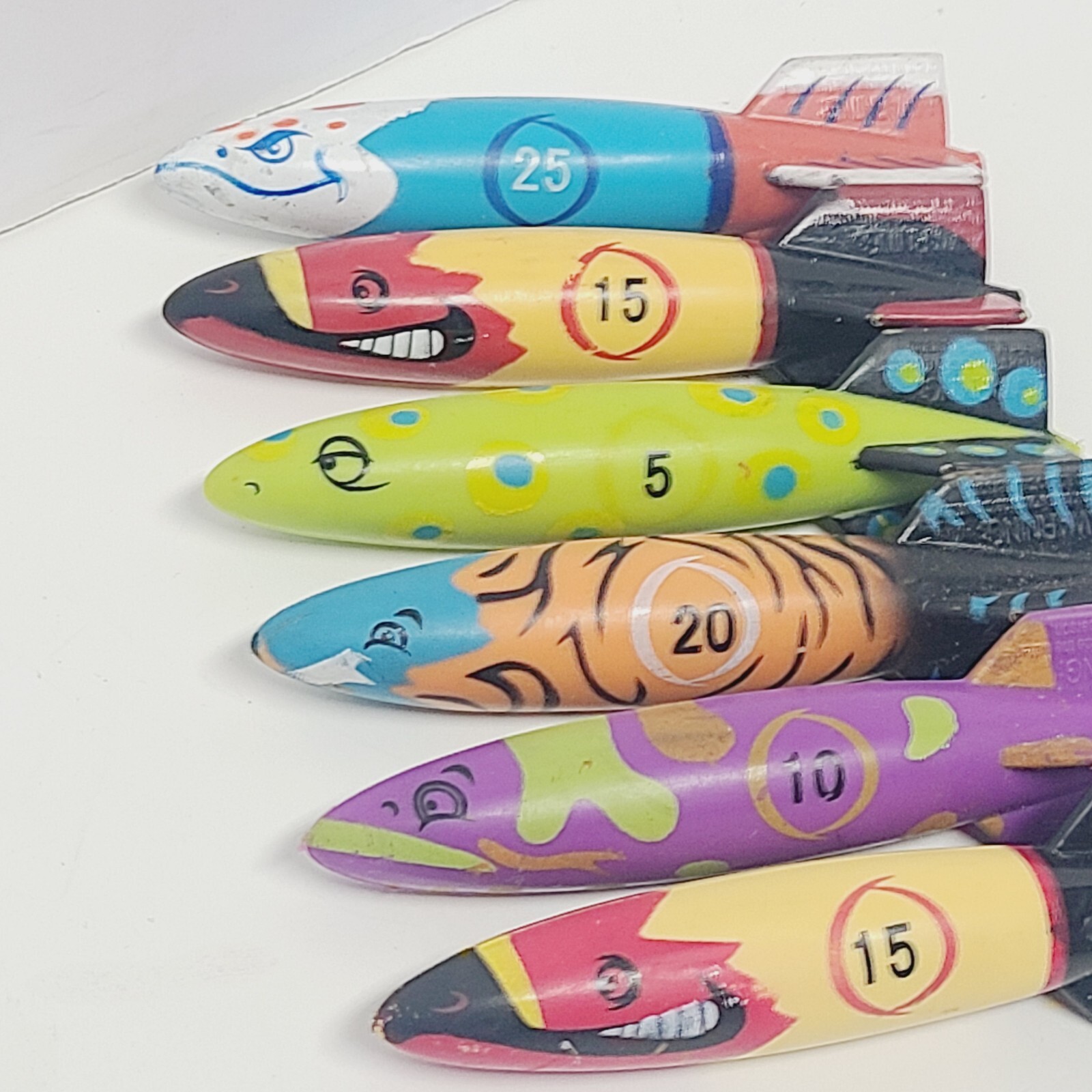 SwimWays Toypedo Mini's 5" Pool Toy Lot of 6 Dive Toys