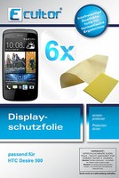 6X Schutzfolie FüR Htc Desire 500 Klar Displayschutzfolie Ecultor Displayfolie