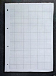 a4 four hole punched double sided graph paper 18 x 28 ebay