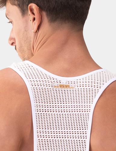 Barcode Berlin - Singlet ISO White S M L XL Men Body 92217/200 Gay Sexy - 第 6/6 張圖片