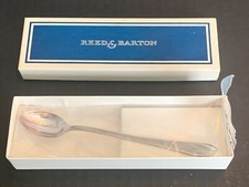 Vintage Reed Barton Baby Infant Feeding Spoon Silverplate Long in Box