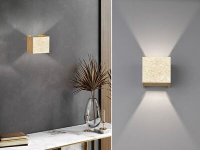 Wandleuchte Außenleuchte Goldafarbig  Lampe Leuchte UP&Down B-KARTONAGE