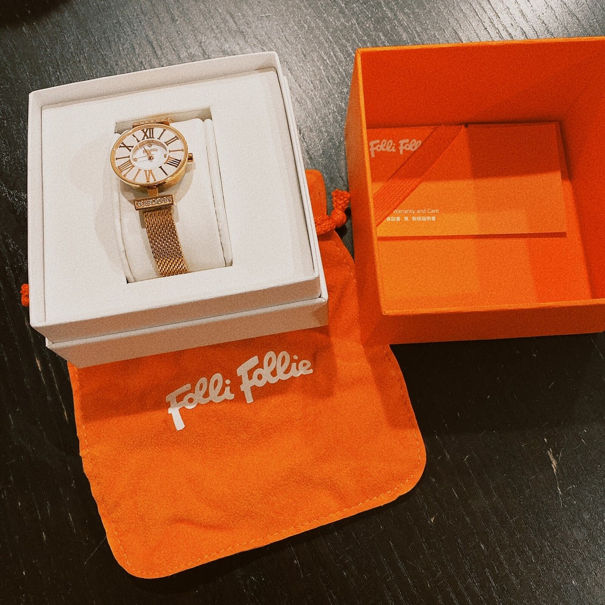 Folli Follie's Mini Dynasty Small Case Bracelet Watch - Rose Folli Follie's Mini Dynasty Small Case Bracelet Watch - Rose