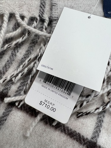 $700 Ralph Lauren Deacon Plaid Wool Throw Blanket 55" x 72" Made in Scotland - Picture 5 of 5