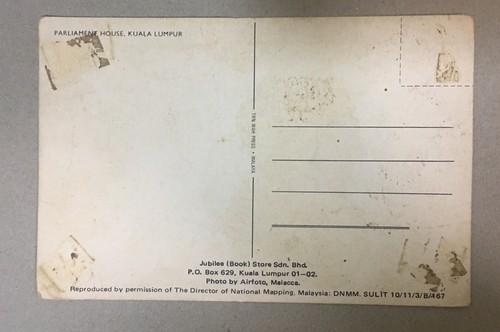 Old vintage Malaysia post card Parliament - Picture 2 of 2