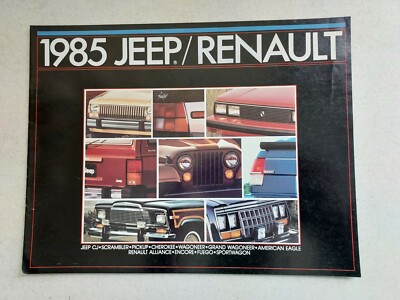 1985 Jeep Renault Alliance Cherokee Eagle Dealer Sales Brochure Book 8.5'' x 11''