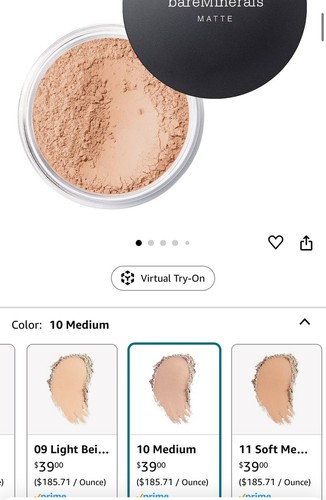New! bareMinerals MATTE | Medium 10 | Original Powder Foundation SPF 15 - - Picture 10 of 13