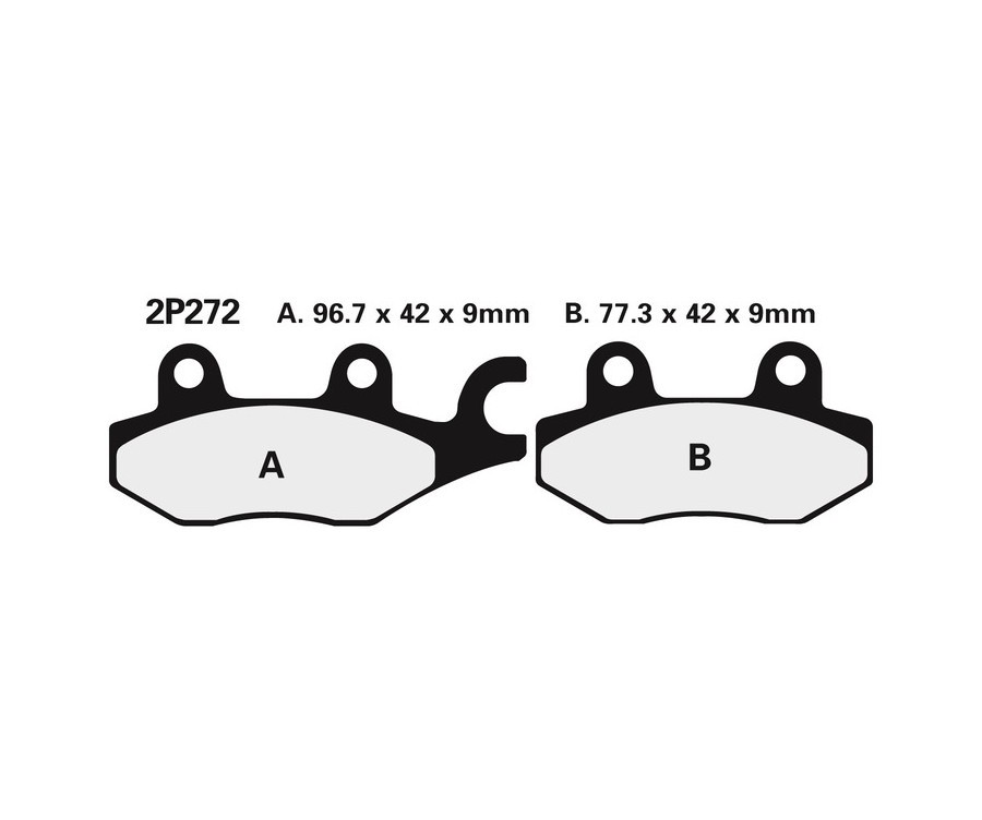 Plaquettes de frein NISSIN moto route 2P-272NS garniture semi-métallique haute friction