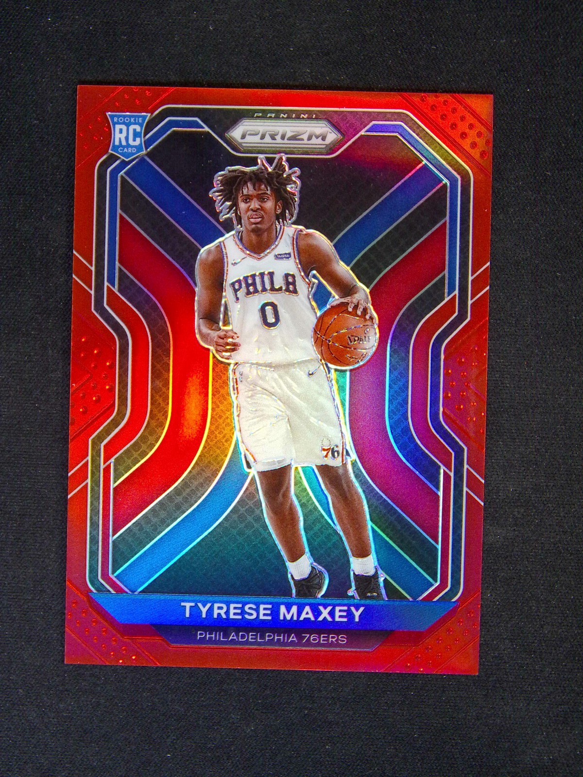 2020-21 Panini Prizm Tyrese Maxey #256 RC Rookie Red /299