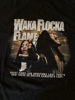 Waka Flocka Flame 3XL Black Graphic Tee Shirt New w/o Tags 100% Cotton Trap