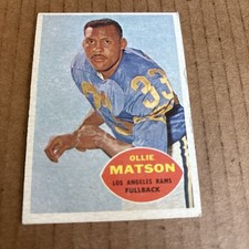 1960 Topps Ollie Matson #63 Los Angeles Rams Vintage Football Card (f2)