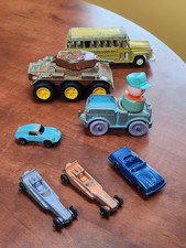 Vintage Die Cast Metal Tootsie Toy Car Mixed Lot of 7 Bus, Armored Car, Cars