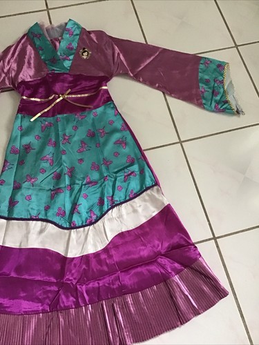 Disney Store Princess Mulan Costume Dress Geisha Gown Size 10 12 Fancy Halloween - Picture 5 of 10