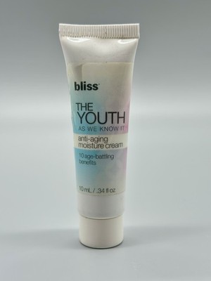 Bliss The Youth As We Know It Anti-Aging Moisture Cream - 0.34 oz NWOB