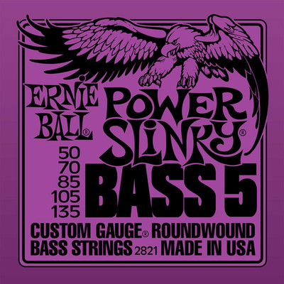 Ernie Ball P02821 Power Slinky 5-String Bass Nickel Wound Set