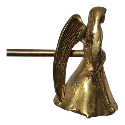 Candela angelo vintage in ottone snuffer lunga 8" da collezione - Foto 7 di 11